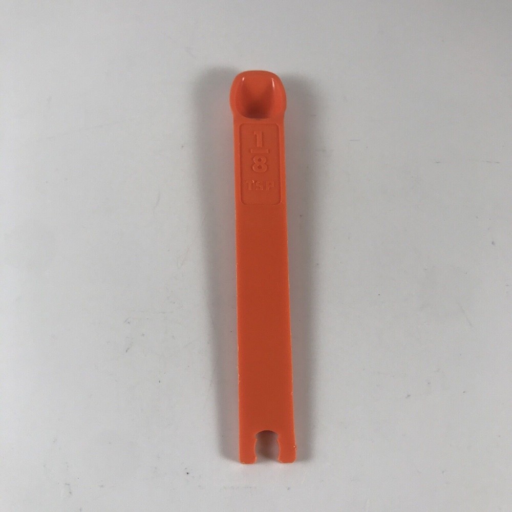 Tupperware Measuring Spoon Replacement 1/8 Tsp Orange #1266-1 Vintage